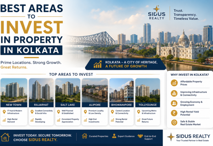 best areas to invest in properties in kolkata sidus realty